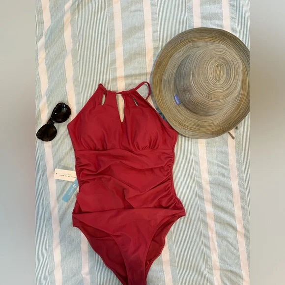 NWT Cupshe terracota swimsuit. Size M. - Picture 2 of 3